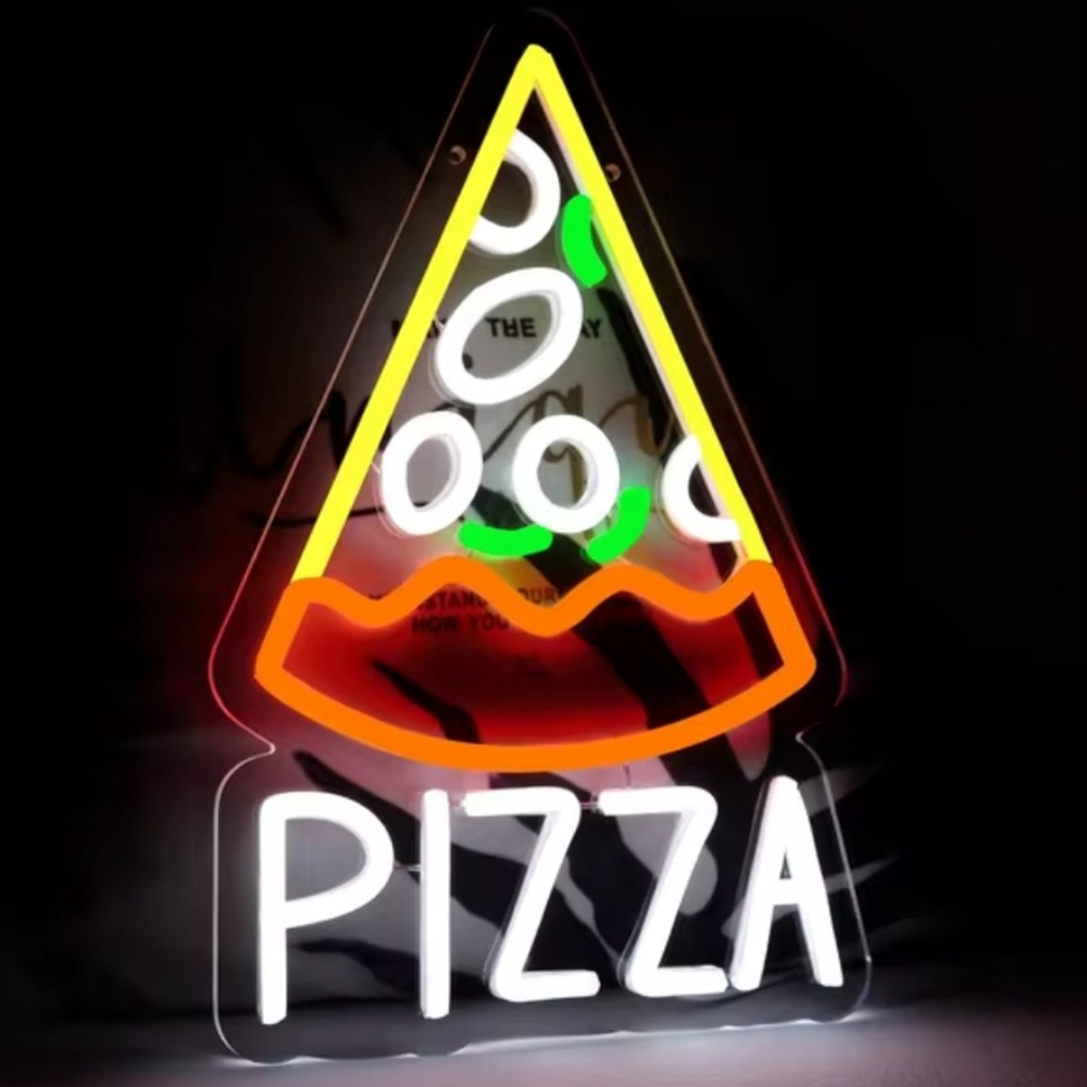Pizza Neon Signs LED Neon Light Sign Light Up Neon Wall Signs for Pizzeria Busin